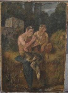 A. OBERLANDER (1845-1923) FAUNY DMUCHAJĄCE W FLETY