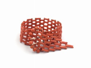 MUZEALNA BRANSOLETKA Z KORALAMI- XIX w.