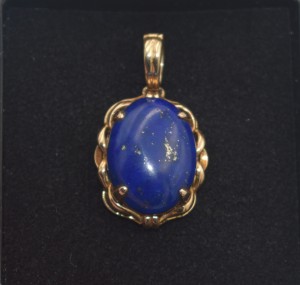 ZŁOTY WISIOREK- ZAWIESZKA, LAPIS LAZULI
