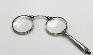 ART DECO- SREBRNE OKULARY LORGNON