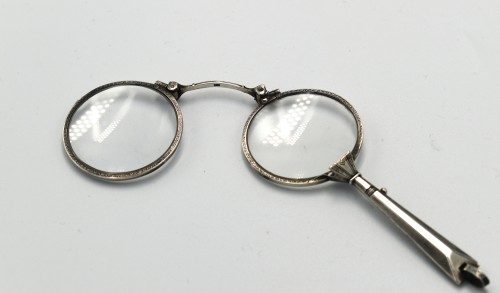 ART DECO- SREBRNE OKULARY LORGNON