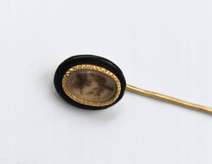 ZŁOTA SZPILA-750, EMALIA,OK. 1800 r